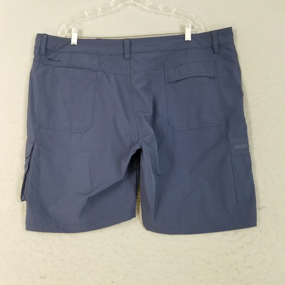 Willit Cargo Shorts Mens 42 Blue Hiking Fishing Outdoor Performance Stretch